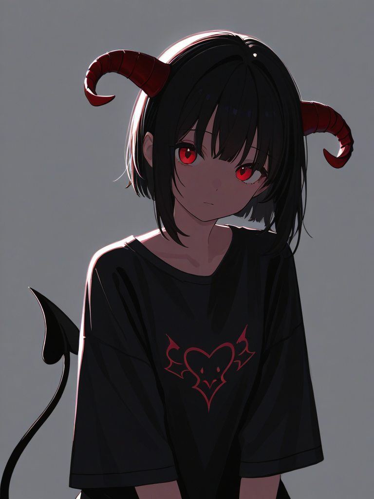 Black-haired Demon Girl (Shimmer) — Original character card