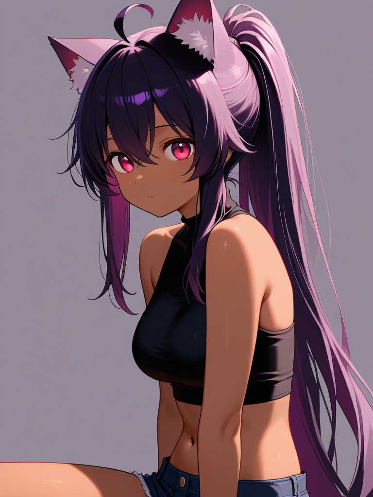 Brown Kemomimi-chan (Krr) — Original character card