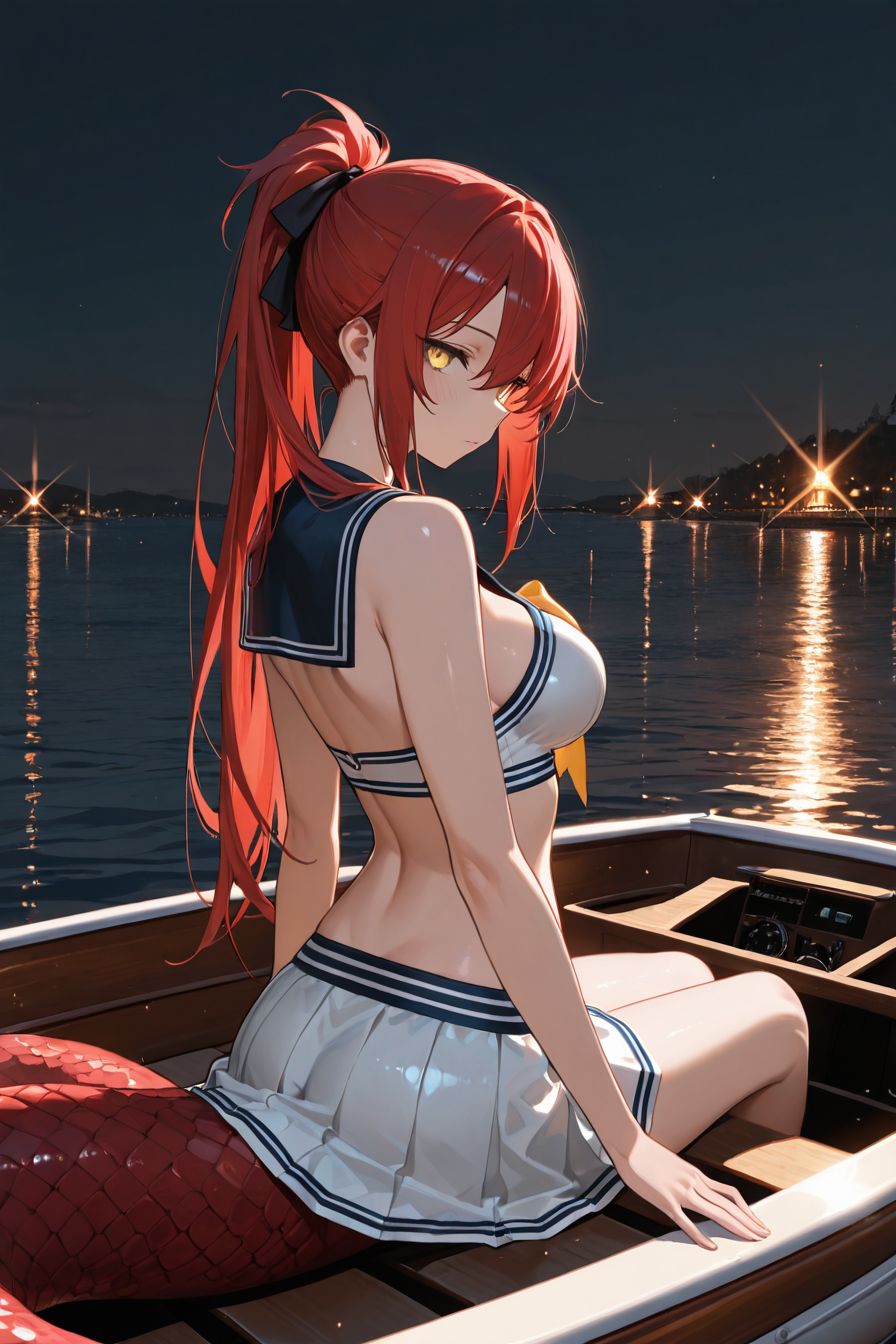 Sailor style — moonlit harbor render